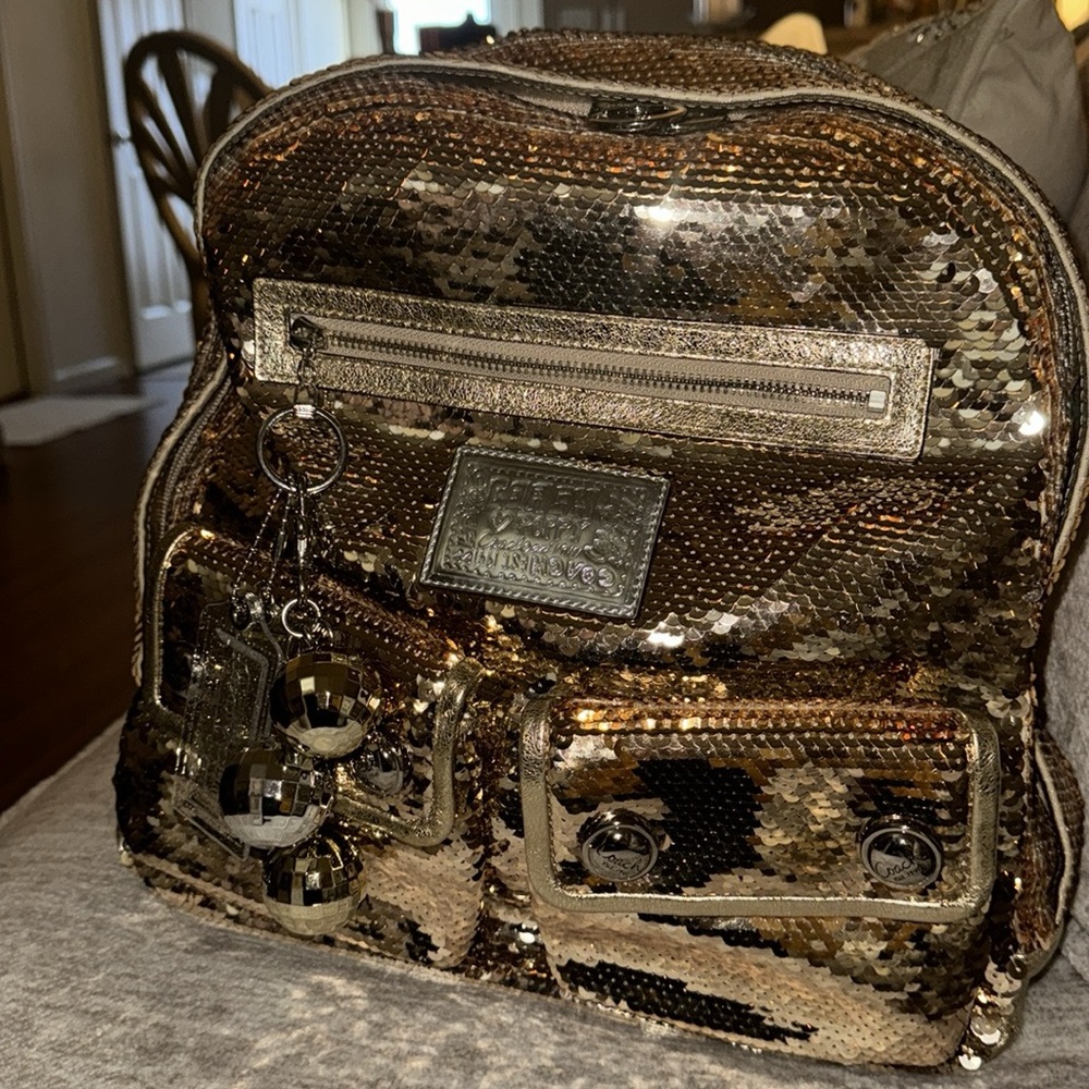 Coach Sequin Poppy Spotlight Backpack